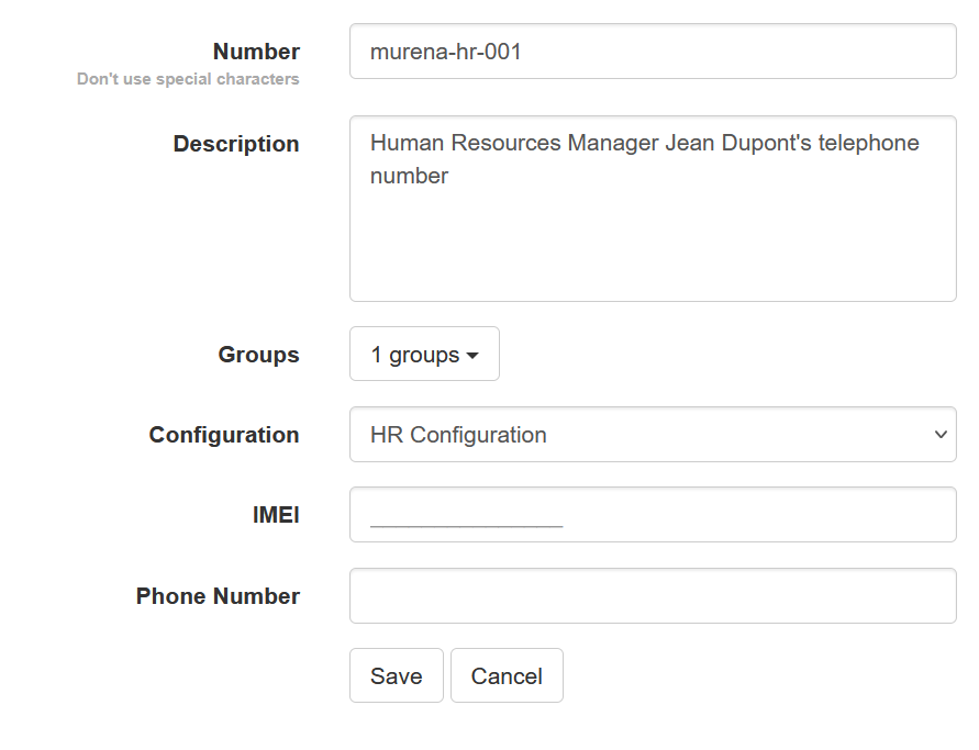 Add device in MDM console